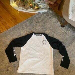Chrome Hearts Black and White Long Sleeve Tee